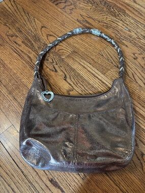 BRIGHTON BARBADOS HOBO METALLIC BAG